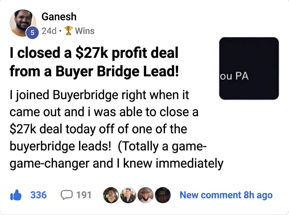 Ganesh: $27K profit deal
